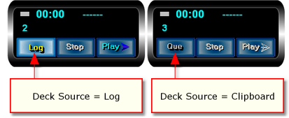 Playback Decks 2, 3 & 4 Source Selection