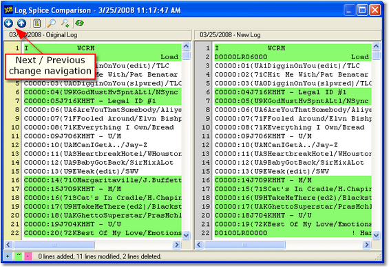 Log Splice Comparison - All Data