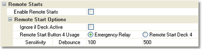 Remote Start Properties (Expanded View)