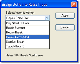 Selecting an Action to assign