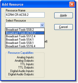 Selecting the Resource Type